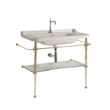 A large image of the WS Bath Collections Waldorf 4141K2.01+9197K2 Glossy White / Gold