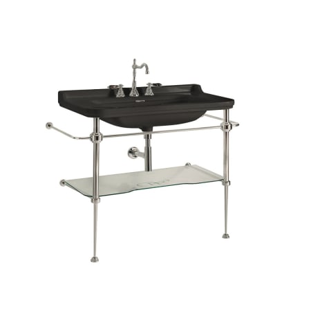A large image of the WS Bath Collections Waldorf 4141K4.03+9197K1 Glossy Black, Polished Chrome