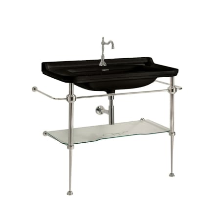 A large image of the WS Bath Collections Waldorf 4142K4.01+9196K1 Glossy Black, Polished Chrome