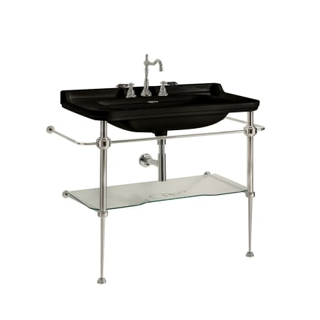 A large image of the WS Bath Collections Waldorf 4142K4.03+9196K1 Glossy Black, Polished Chrome