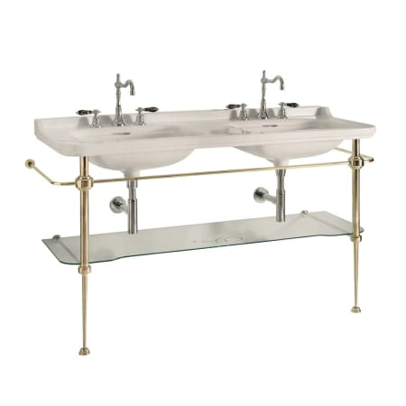 A large image of the WS Bath Collections Waldorf 4143K2.03+9195K2 Glossy White / Gold