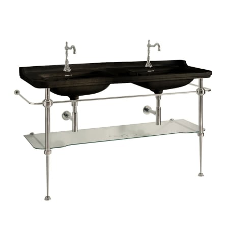 A large image of the WS Bath Collections Waldorf 4143K4.01+9195K1 Glossy Black, Polished Chrome