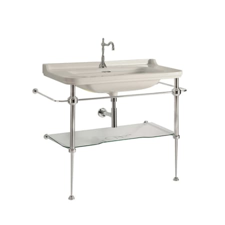 A large image of the WS Bath Collections Waldorf 4144K1.01+9203K1 Glossy White / Polished Chrome