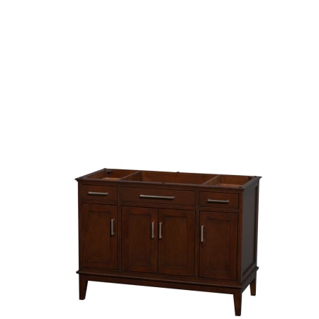 A large image of the Wyndham Collection WC-1616-48-SGL-UM-VAN Dark Chestnut