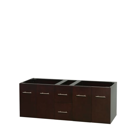 A large image of the Wyndham Collection WC-WHE009-60-DBL-UM-VAN Espresso