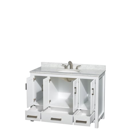 A large image of the Wyndham Collection WC141448SGLVANWHT Wyndham Collection WC141448SGLVANWHT