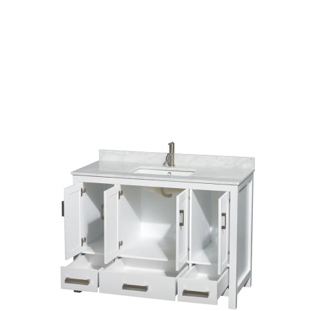 A large image of the Wyndham Collection WC141448SGLVANWHT Wyndham Collection WC141448SGLVANWHT