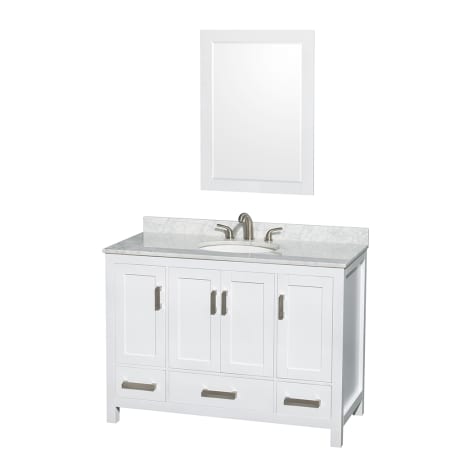 A large image of the Wyndham Collection WC141448SGLVANWHT Wyndham Collection WC141448SGLVANWHT
