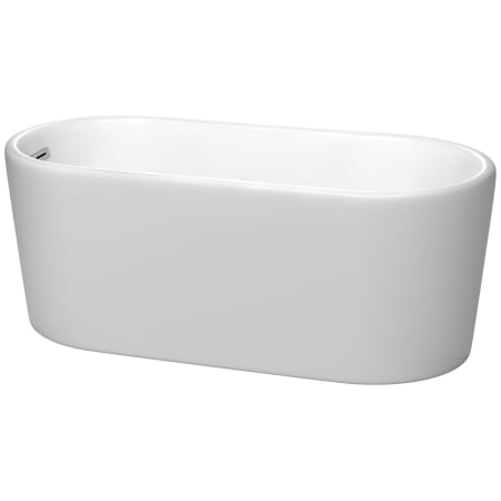 A large image of the Wyndham Collection WCBTE301159 Matte White / Polished Chrome Trim