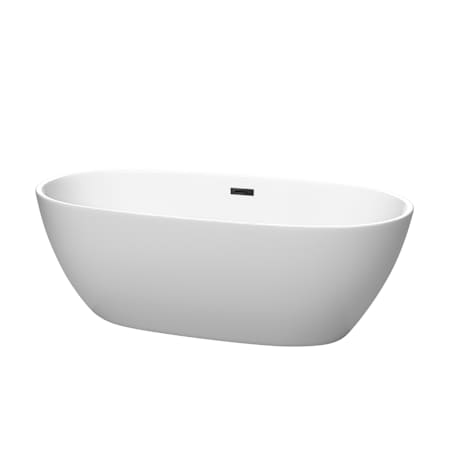 A large image of the Wyndham Collection WCBTE306167 Matte White / Matte Black Trim