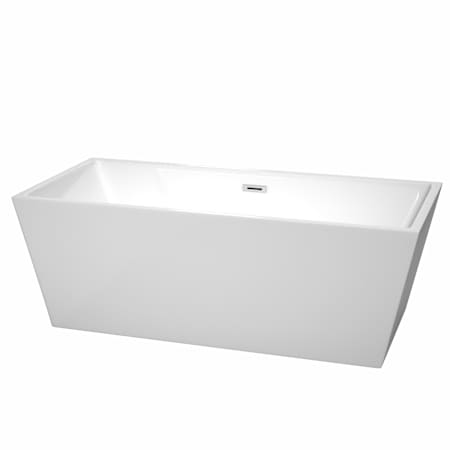A large image of the Wyndham Collection WCBTK151467 White / Polished Chrome Trim