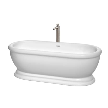 A large image of the Wyndham Collection WCBTO85268ATP11 White / Brushed Nickel Trim