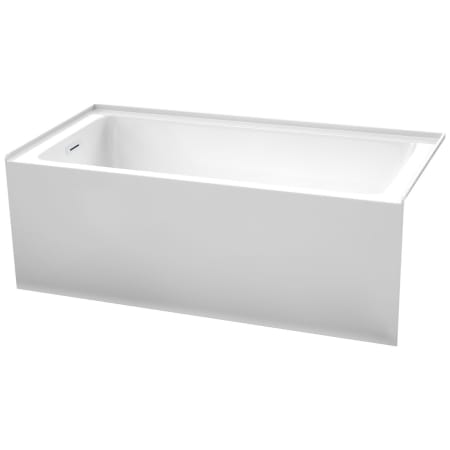 A large image of the Wyndham Collection WCBTW16030L White / Shiny White Trim