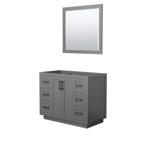 A large image of the Wyndham Collection WCF2929-42S-CX-M34 Dark Gray / Matte Black Hardware