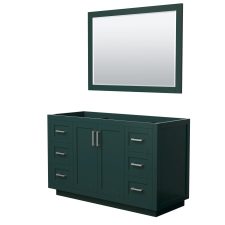 A large image of the Wyndham Collection WCF2929-54S-CX-M46 Green / Brushed Nickel Hardware