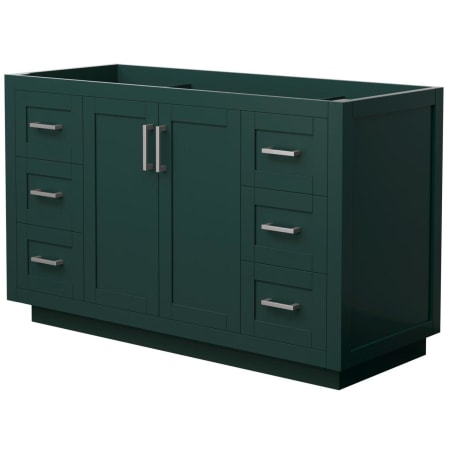 A large image of the Wyndham Collection WCF2929-54S-CX-MXX Green / Brushed Nickel Hardware