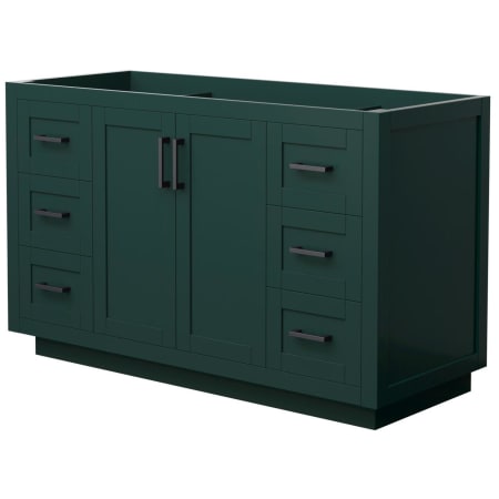 A large image of the Wyndham Collection WCF2929-54S-CX-MXX Green / Matte Black Hardware