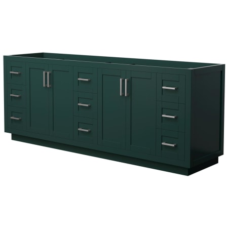 A large image of the Wyndham Collection WCF2929-84D-CX-MXX Green / Brushed Nickel Hardware
