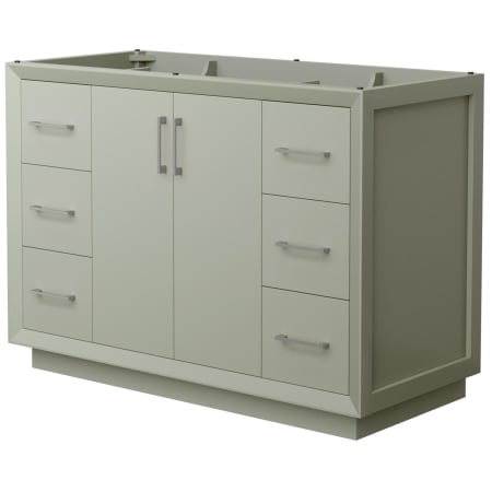 A large image of the Wyndham Collection WCF414148S-CXSXX-MXX Light Green / Brushed Nickel Hardware