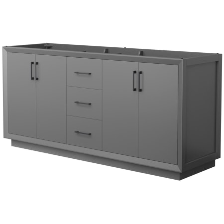 A large image of the Wyndham Collection WCF414172D-CXSXX-MXX Dark Gray / Matte Black Hardware