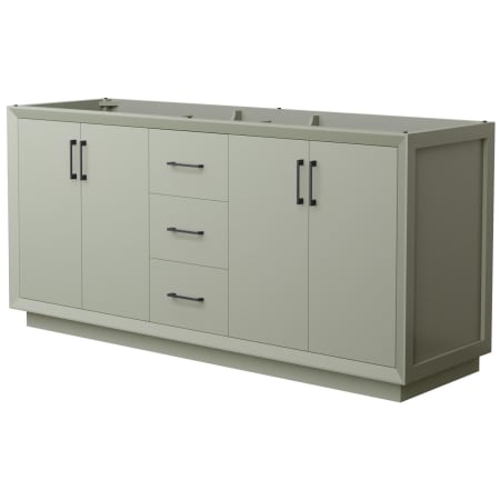 A large image of the Wyndham Collection WCF414172D-CXSXX-MXX Light Green / Matte Black Hardware