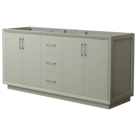 A large image of the Wyndham Collection WCF414172D-CXSXX-MXX Light Green / Brushed Nickel Hardware