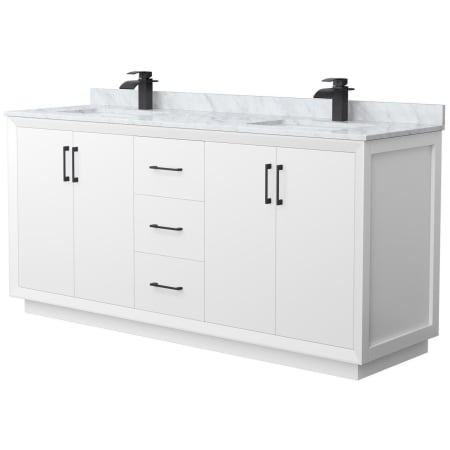 A large image of the Wyndham Collection WCF414172D-NAT-UNSMXX White / Matte Black Hardware