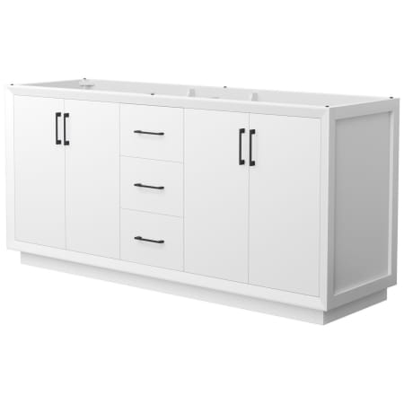 A large image of the Wyndham Collection WCF414172D-CXSXX-MXX White / Matte Black Hardware