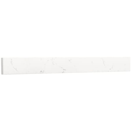 A large image of the Wyndham Collection WCFVCA130BS Carrara Cultured Marble