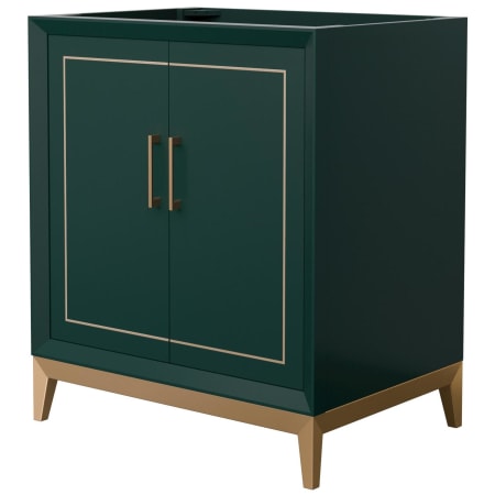 A large image of the Wyndham Collection WCH515130S-CXSXX-MXX Green / Satin Bronze Hardware