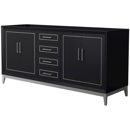 A large image of the Wyndham Collection WCH515172D-CXSXX-MXX Black / Brushed Nickel Hardware