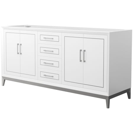 A large image of the Wyndham Collection WCH515172D-CXSXX-MXX White / Brushed Nickel Hardware
