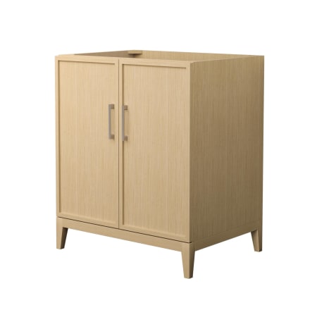 A large image of the Wyndham Collection WCH717130S-CX-MXX White Oak / Brushed Nickel Hardware