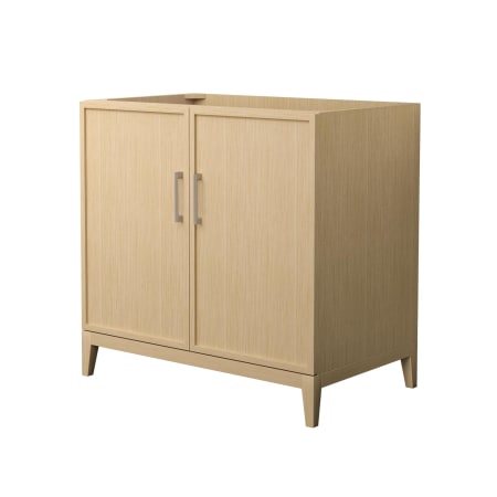 A large image of the Wyndham Collection WCH717136S-CX-MXX White Oak / Brushed Nickel Hardware