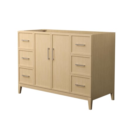 A large image of the Wyndham Collection WCH717148S-CX-MXX White Oak / Brushed Nickel Hardware