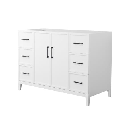 A large image of the Wyndham Collection WCH717148S-CX-MXX White / Matte Black Hardware