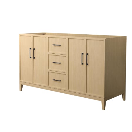 A large image of the Wyndham Collection WCH717160D-CX-MXX White Oak / Matte Black Hardware