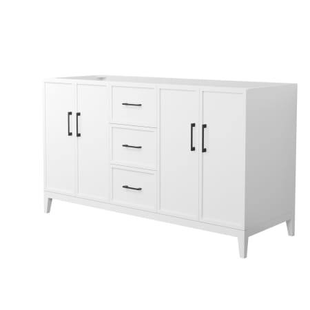 A large image of the Wyndham Collection WCH717160D-CX-MXX White / Matte Black Hardware