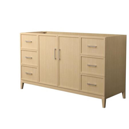 A large image of the Wyndham Collection WCH717160S-CX-MXX White Oak / Brushed Nickel Hardware