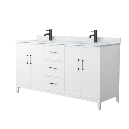 A large image of the Wyndham Collection WCH717166D-CM-UNSMXX White / Matte Black Hardware