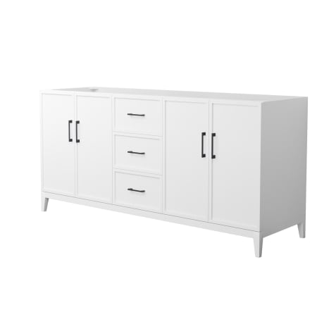 A large image of the Wyndham Collection WCH717172D-CX-MXX White / Matte Black Hardware