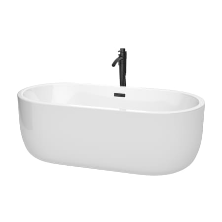 A large image of the Wyndham Collection WCOBT101367ATP11 White / Matte Black Trim