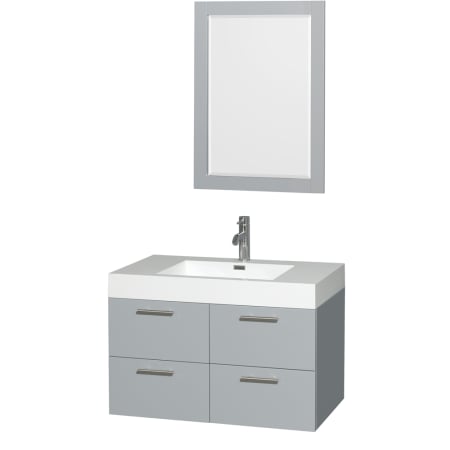 A large image of the Wyndham Collection WCR410036SARINTM24 Dove Gray