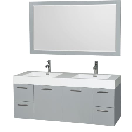 A large image of the Wyndham Collection WCR410060DARINTM58 Dove Gray