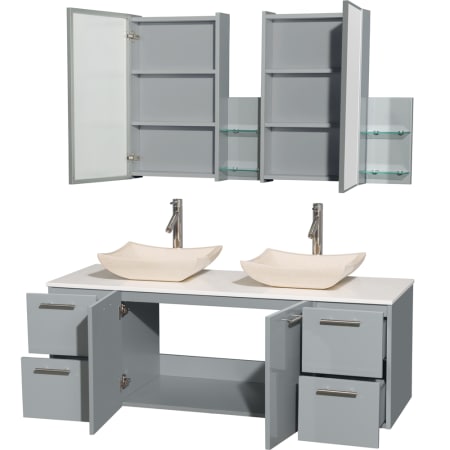 A large image of the Wyndham Collection WCR410060DDGWSMED Wyndham Collection WCR410060DDGWSMED