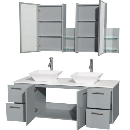 A large image of the Wyndham Collection WCR410060DDGWSMED Wyndham Collection WCR410060DDGWSMED