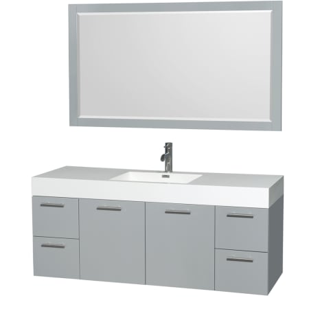 A large image of the Wyndham Collection WCR410060SARINTM58 Dove Gray