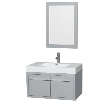 A large image of the Wyndham Collection WCR430036SARINTM24 Dove Gray