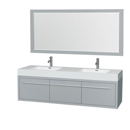 A large image of the Wyndham Collection WCR430072DARINTM70 Dove Gray