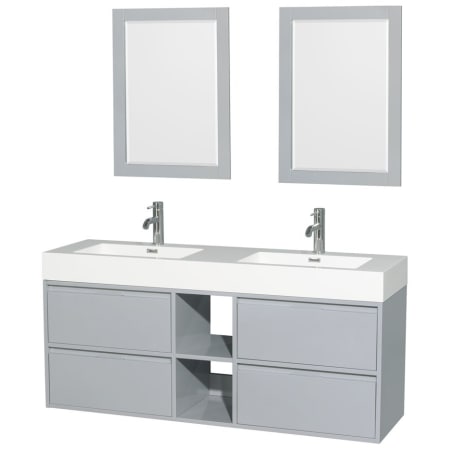 A large image of the Wyndham Collection WCR460060D24 Dove Gray